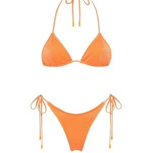 Never worn Triangl Orange sparkle Bikini